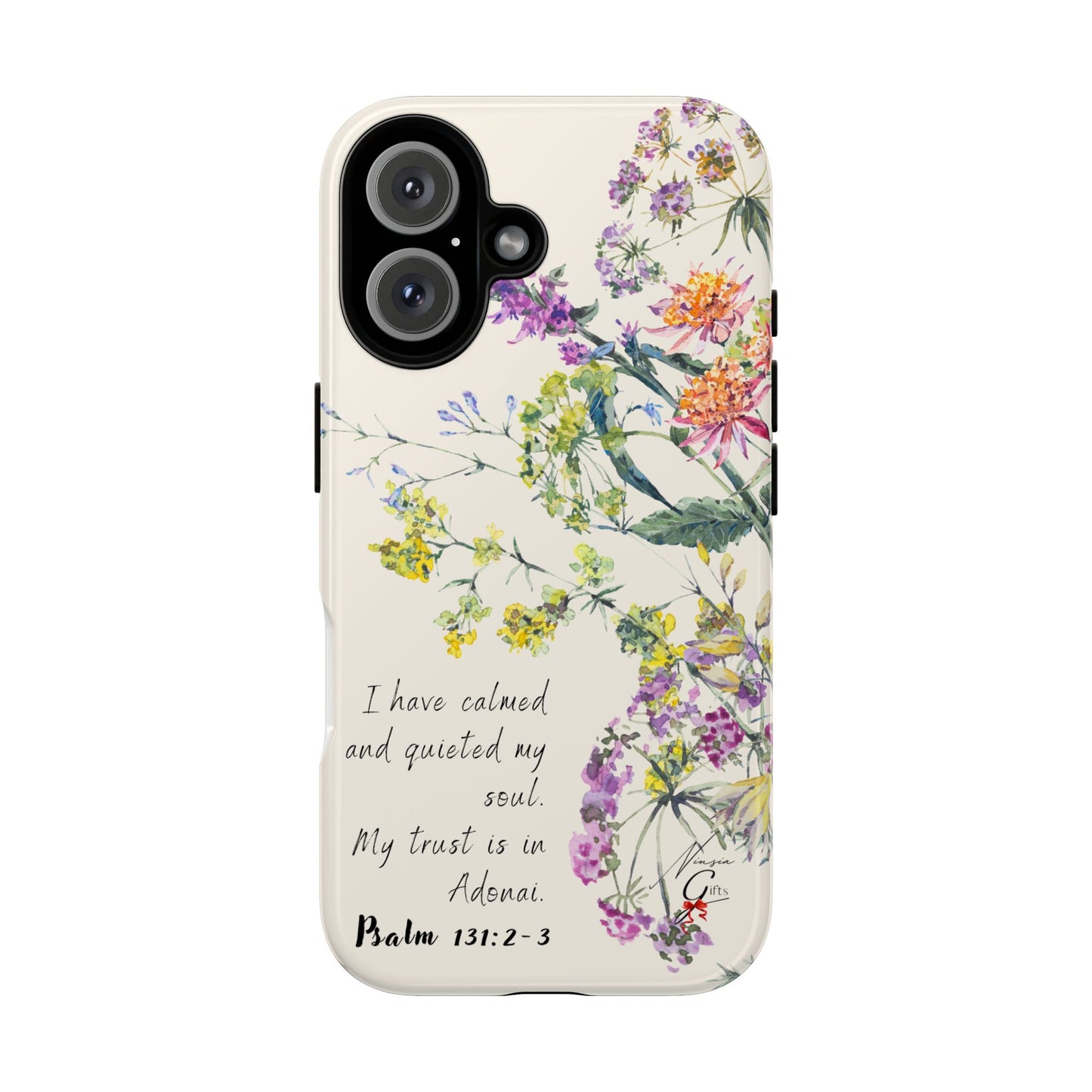 Phone Case - Botanic Cream, Psalm 131:2-3
