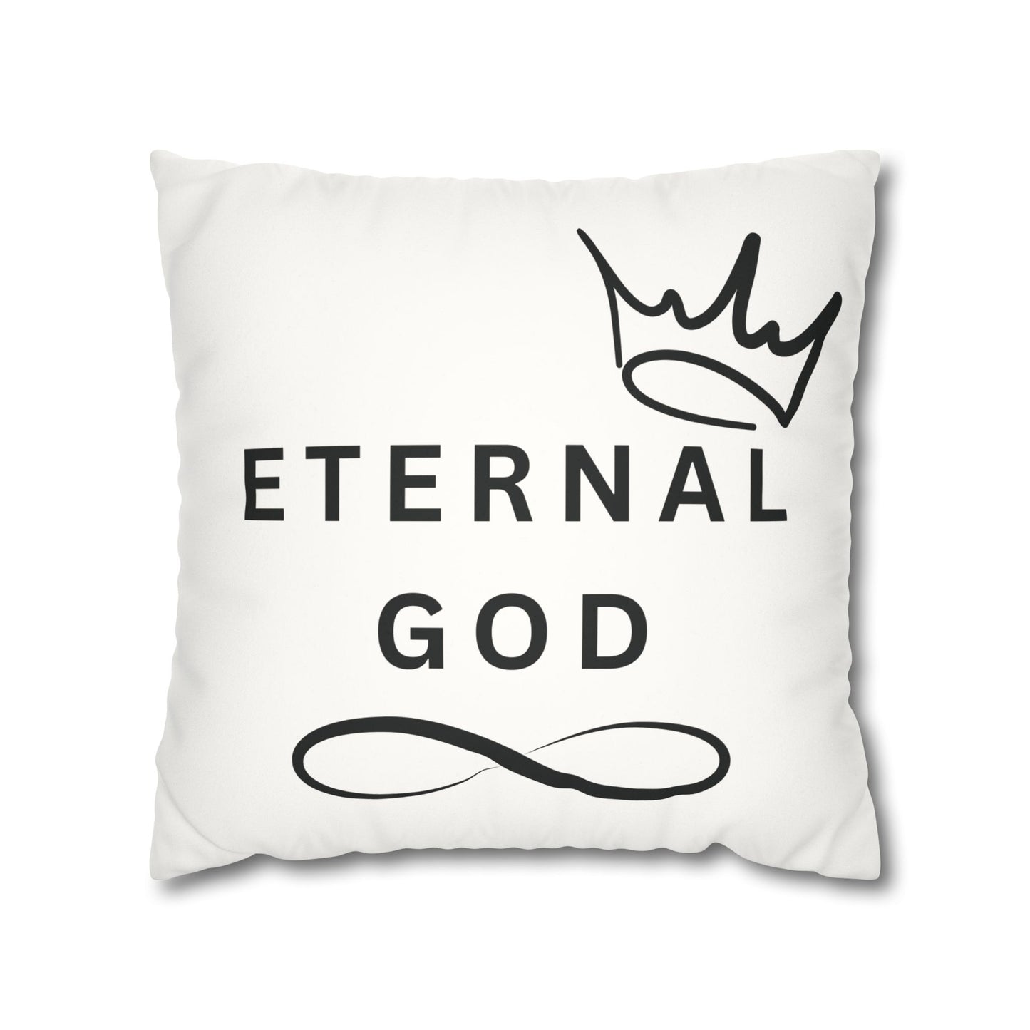 Faux Suede Square Pillowcase - ETERNAL GOD