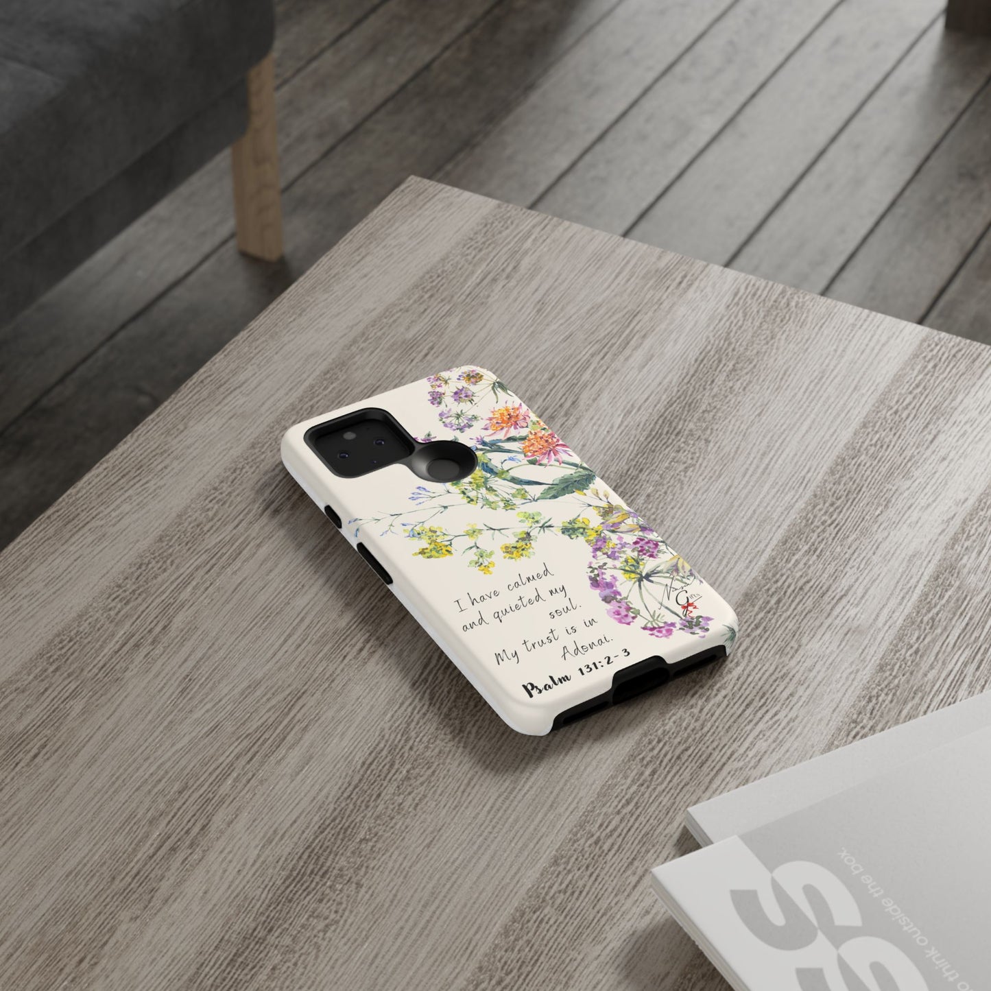 Phone Case - Botanic Cream, Psalm 131:2-3