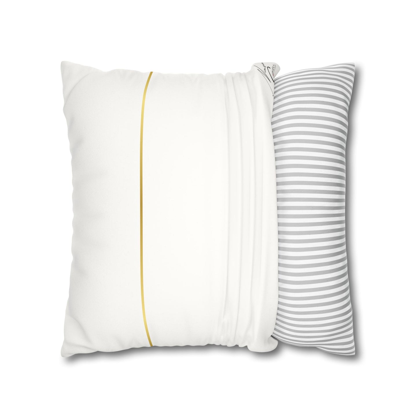 Faux Suede Square Pillowcase - Christ Redeemer - White