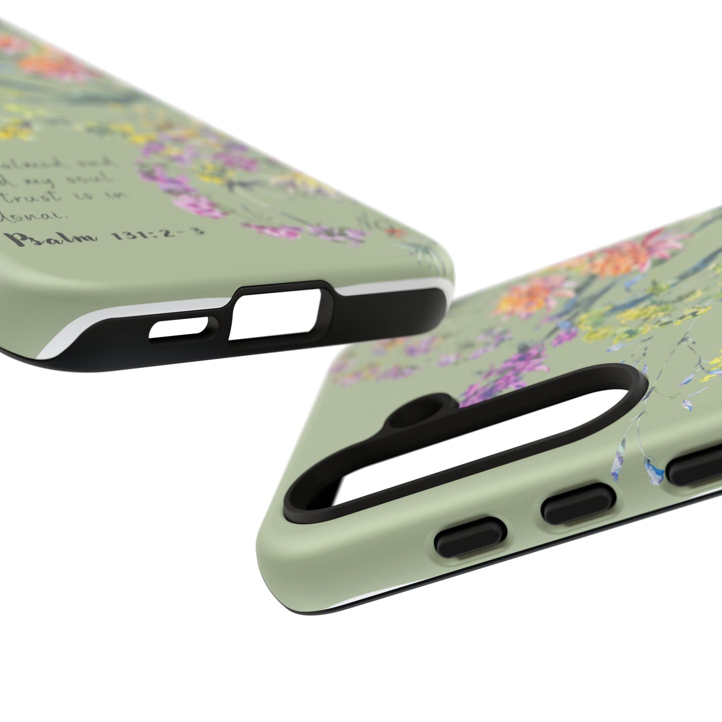 Phone Case - Botanic - Fully Sage Green, Psalm 131:2-3