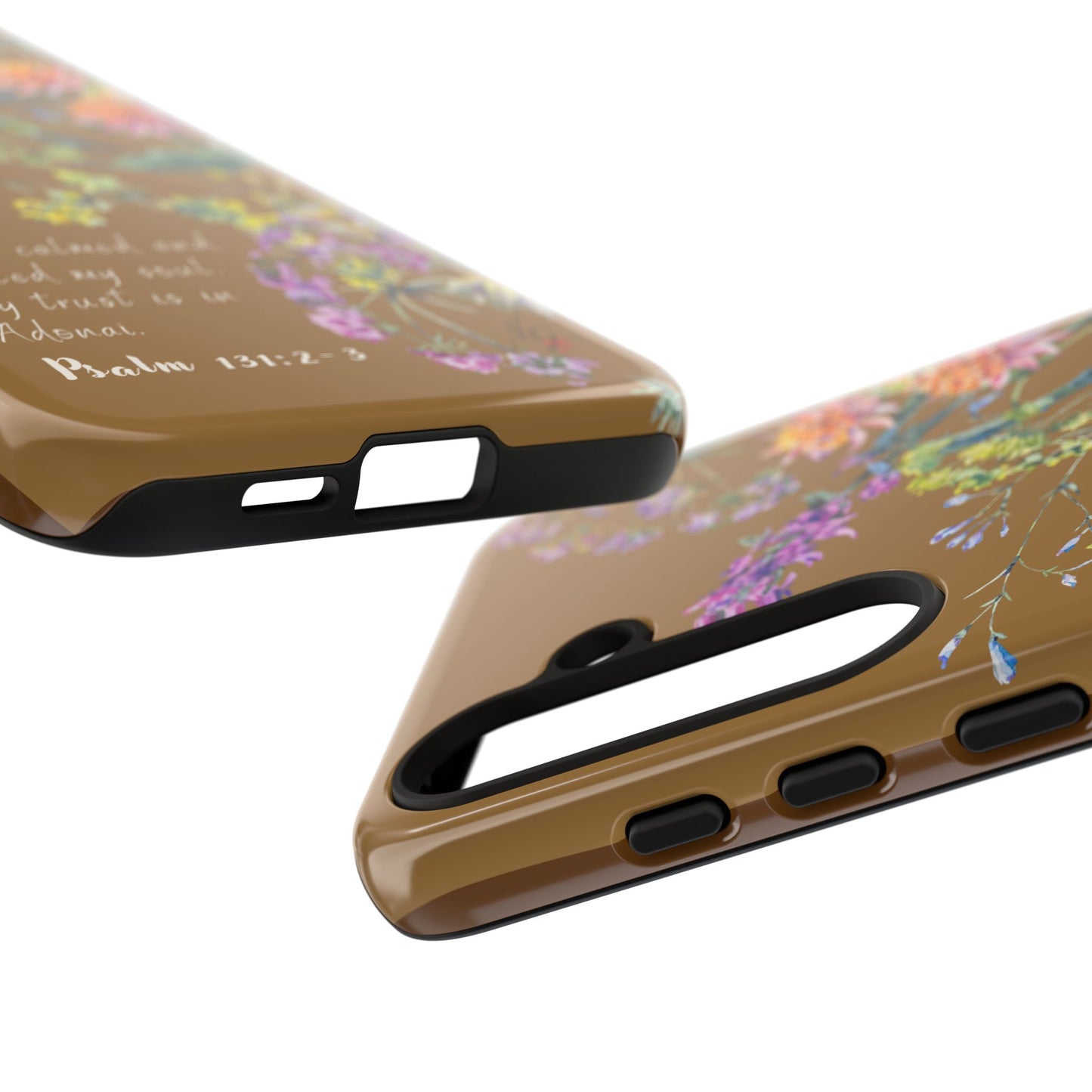 Phone Case - Botanic Full Brown, Psalm 131:2-3