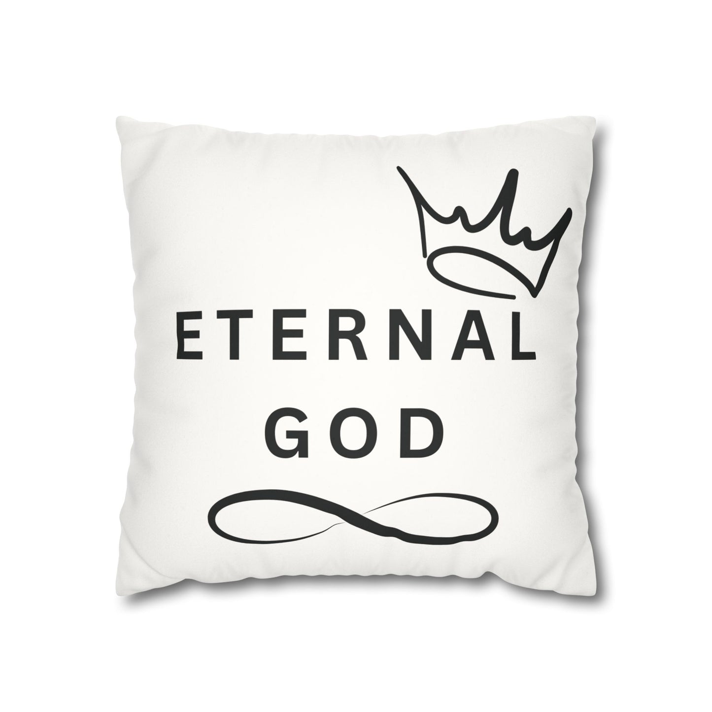 Faux Suede Square Pillowcase - ETERNAL GOD