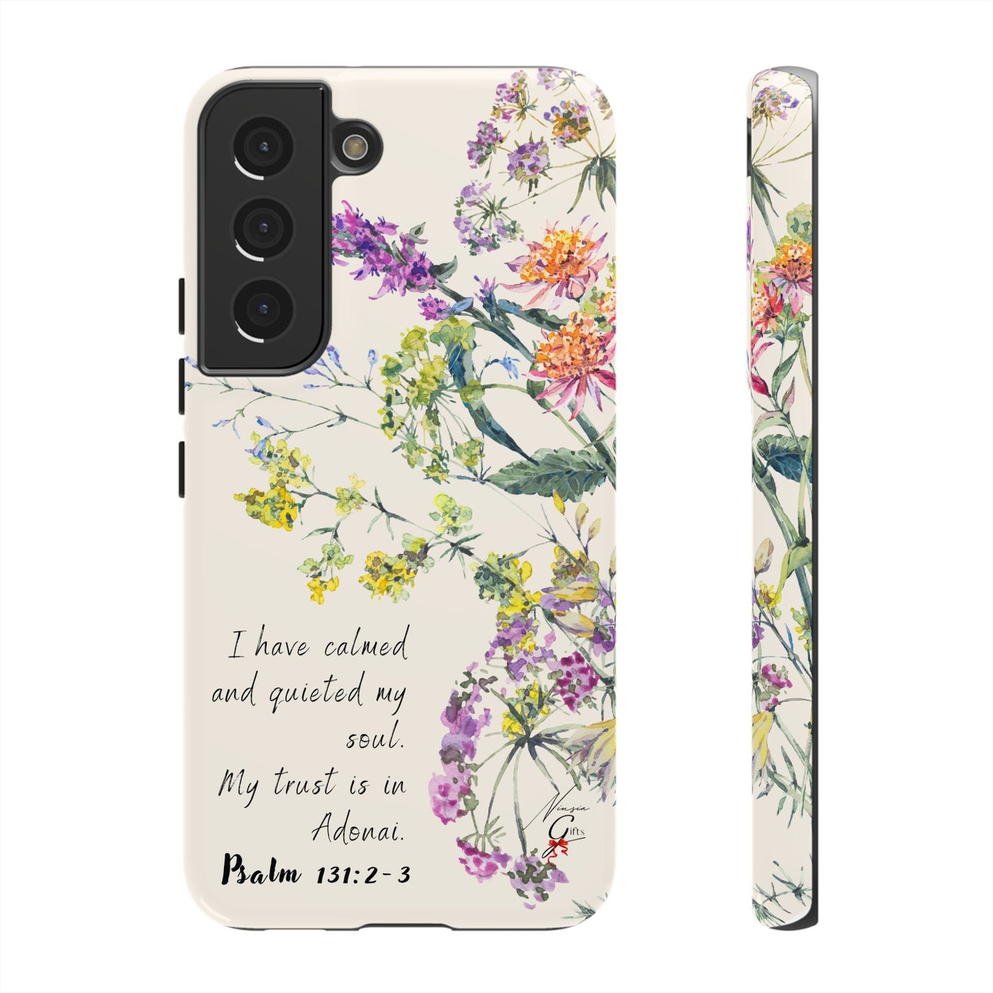 Phone Case - Botanic Cream, Psalm 131:2-3