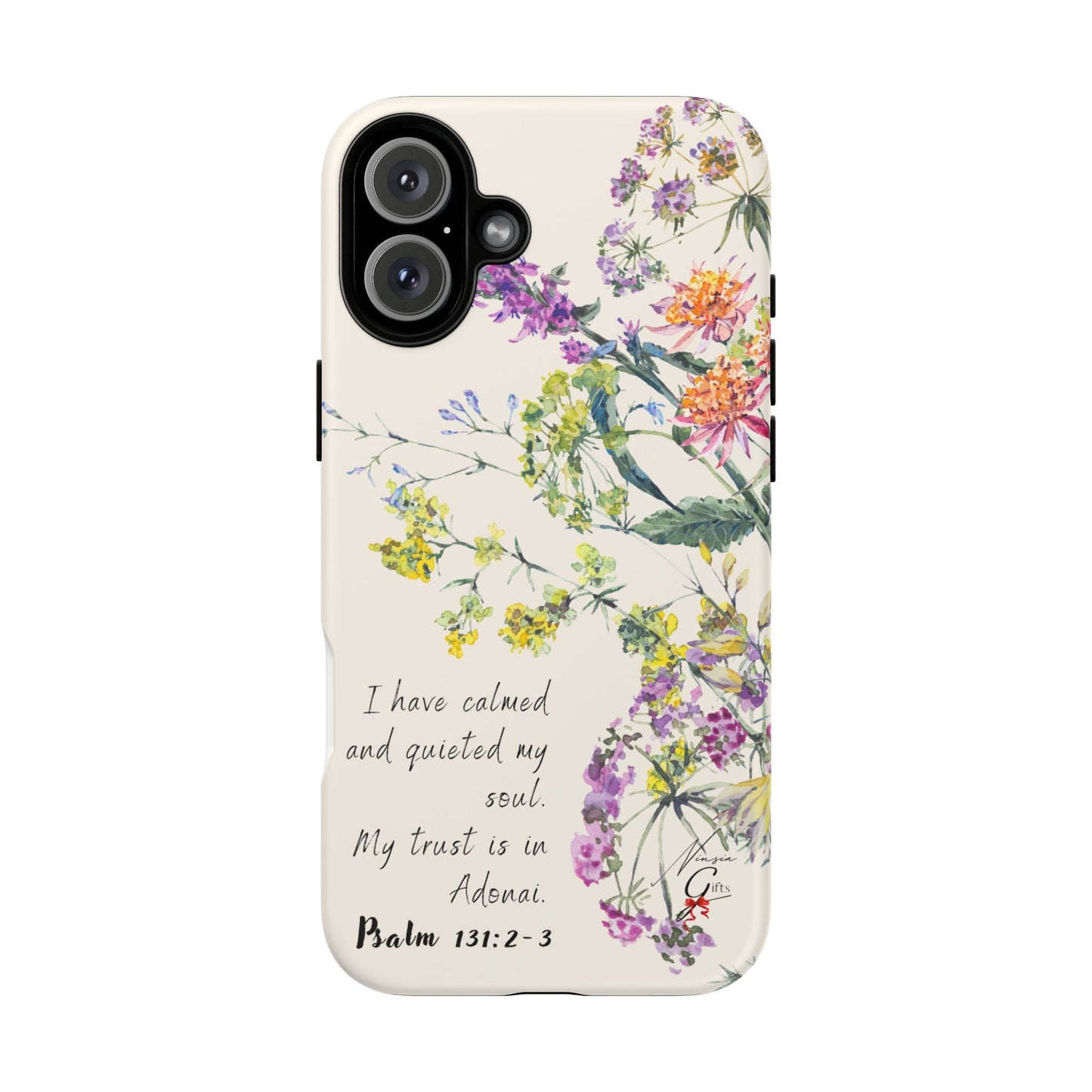 Phone Case - Botanic Cream, Psalm 131:2-3