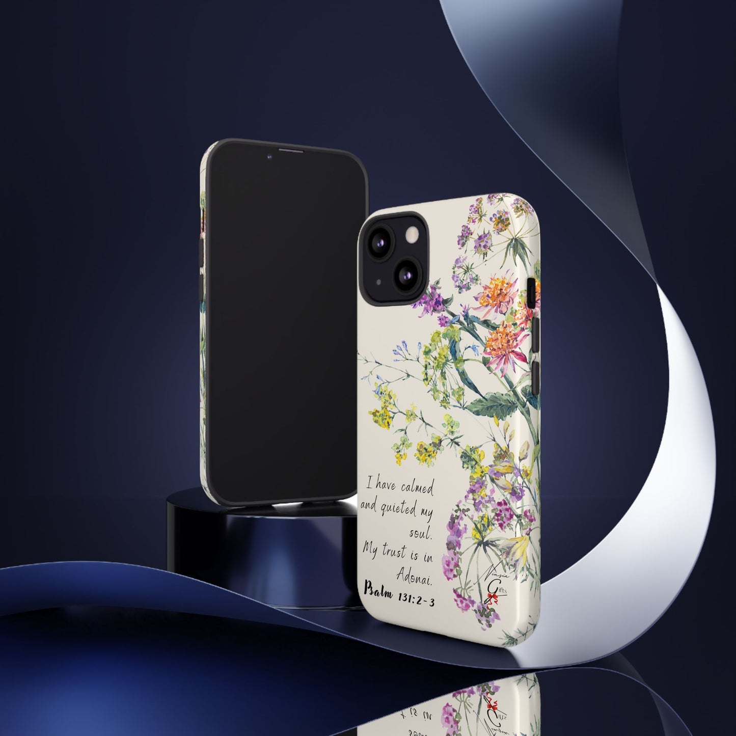 Phone Case - Botanic Cream, Psalm 131:2-3