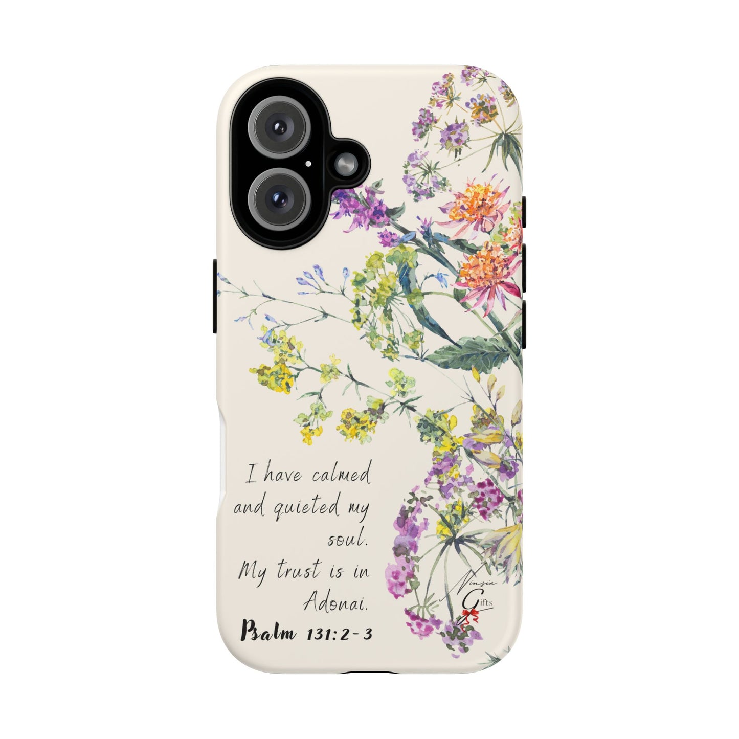 Phone Case - Botanic Cream, Psalm 131:2-3