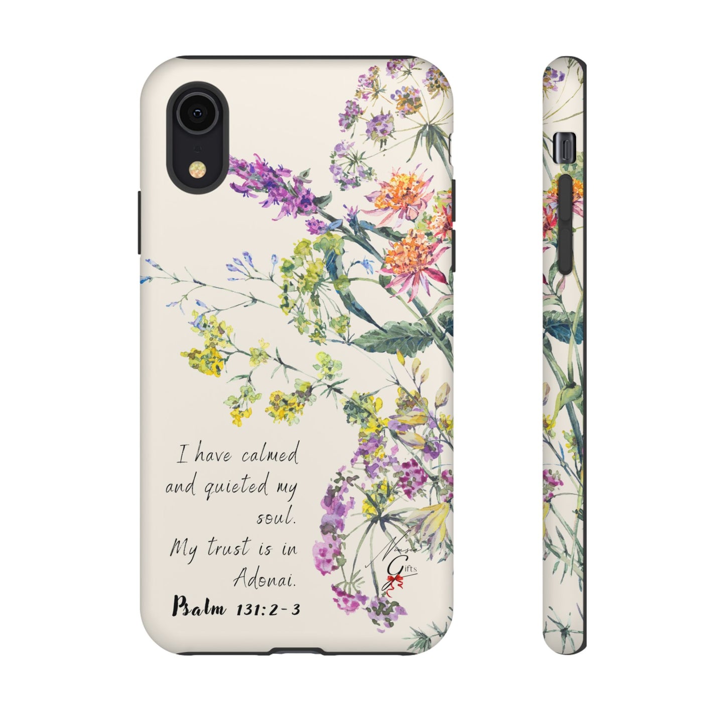 Phone Case - Botanic Cream, Psalm 131:2-3