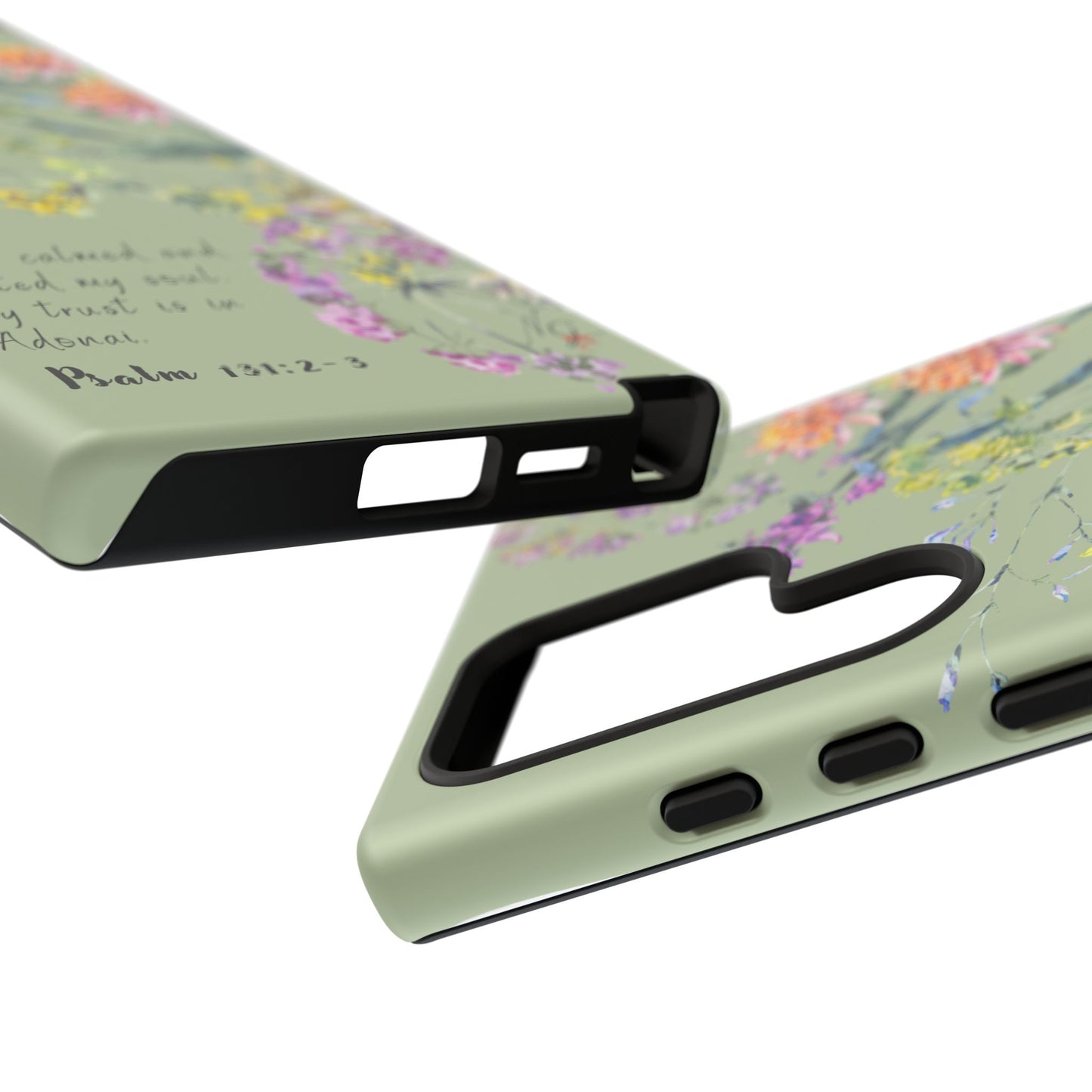 Phone Case - Botanic - Fully Sage Green, Psalm 131:2-3