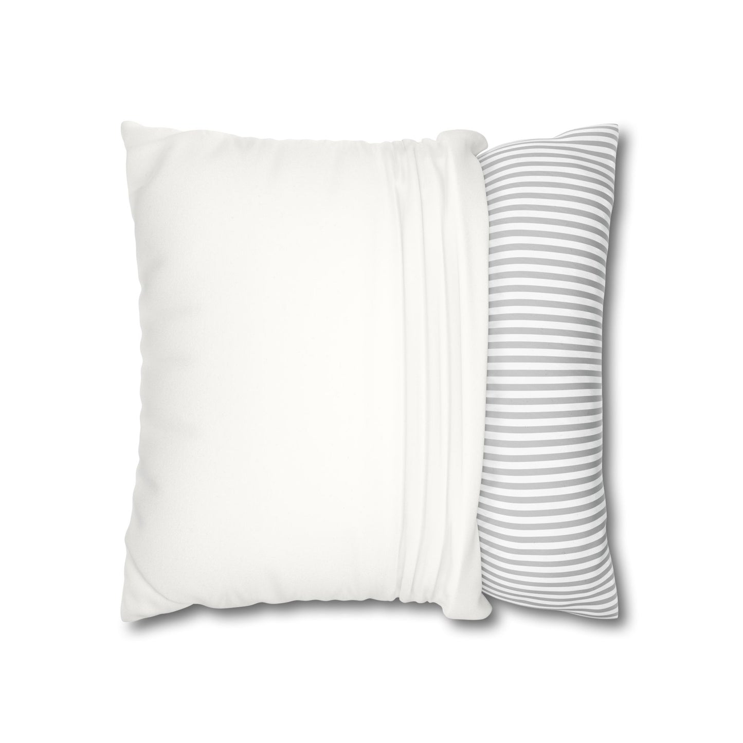 Faux Suede Square Pillowcase - White