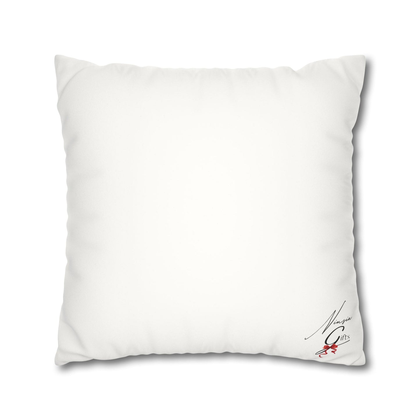 Faux Suede Square Pillowcase - Elohim Print