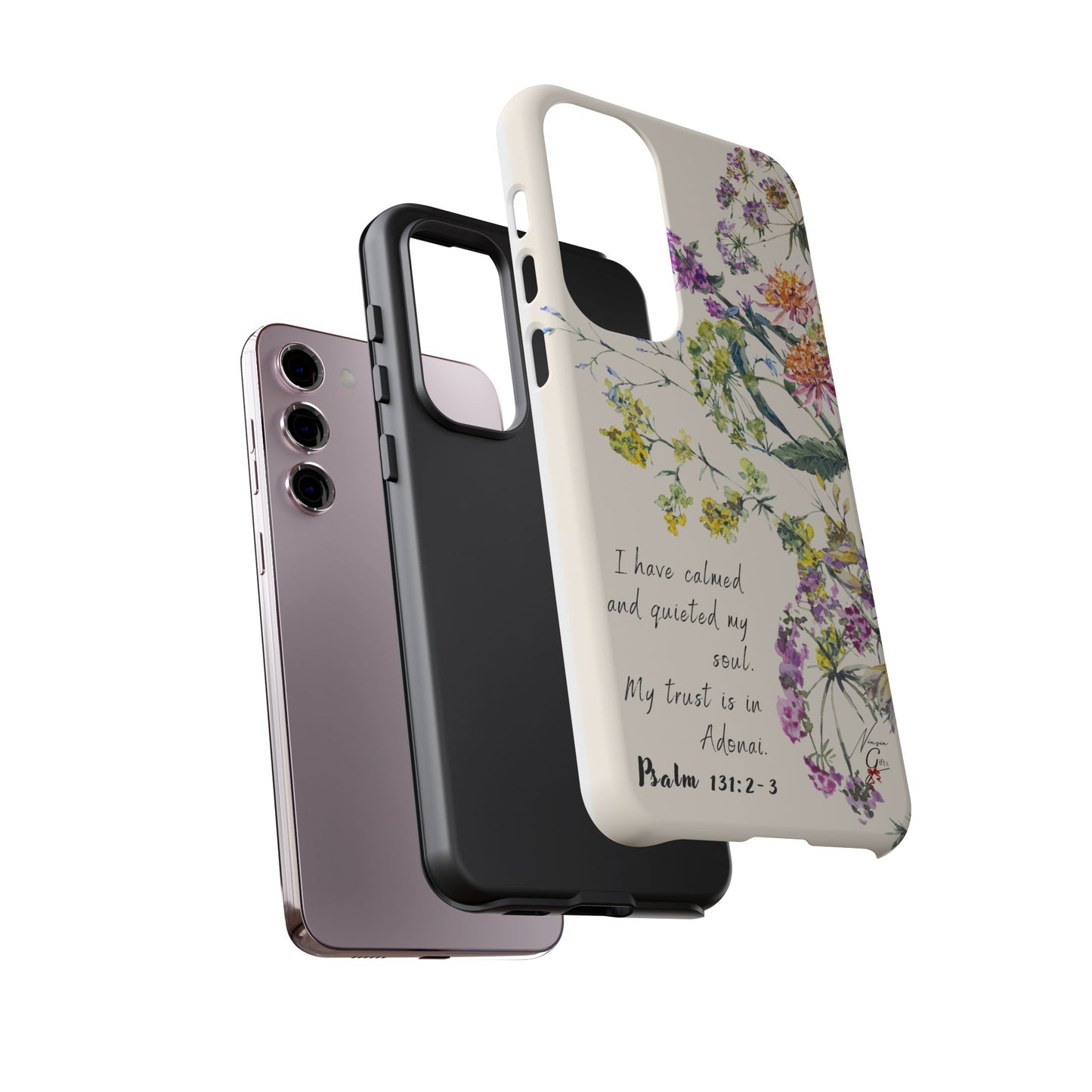 Phone Case - Botanic Cream, Psalm 131:2-3