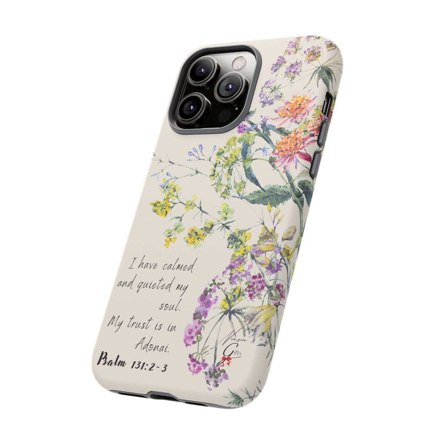 Phone Case - Botanic Cream, Psalm 131:2-3