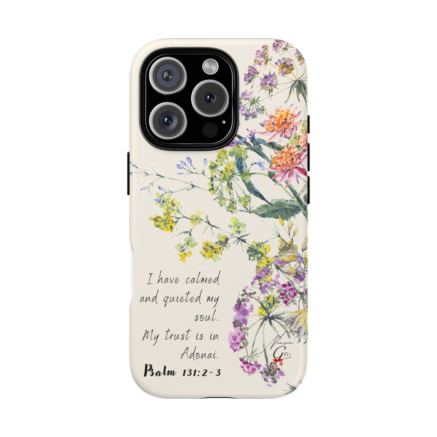 Phone Case - Botanic Cream, Psalm 131:2-3