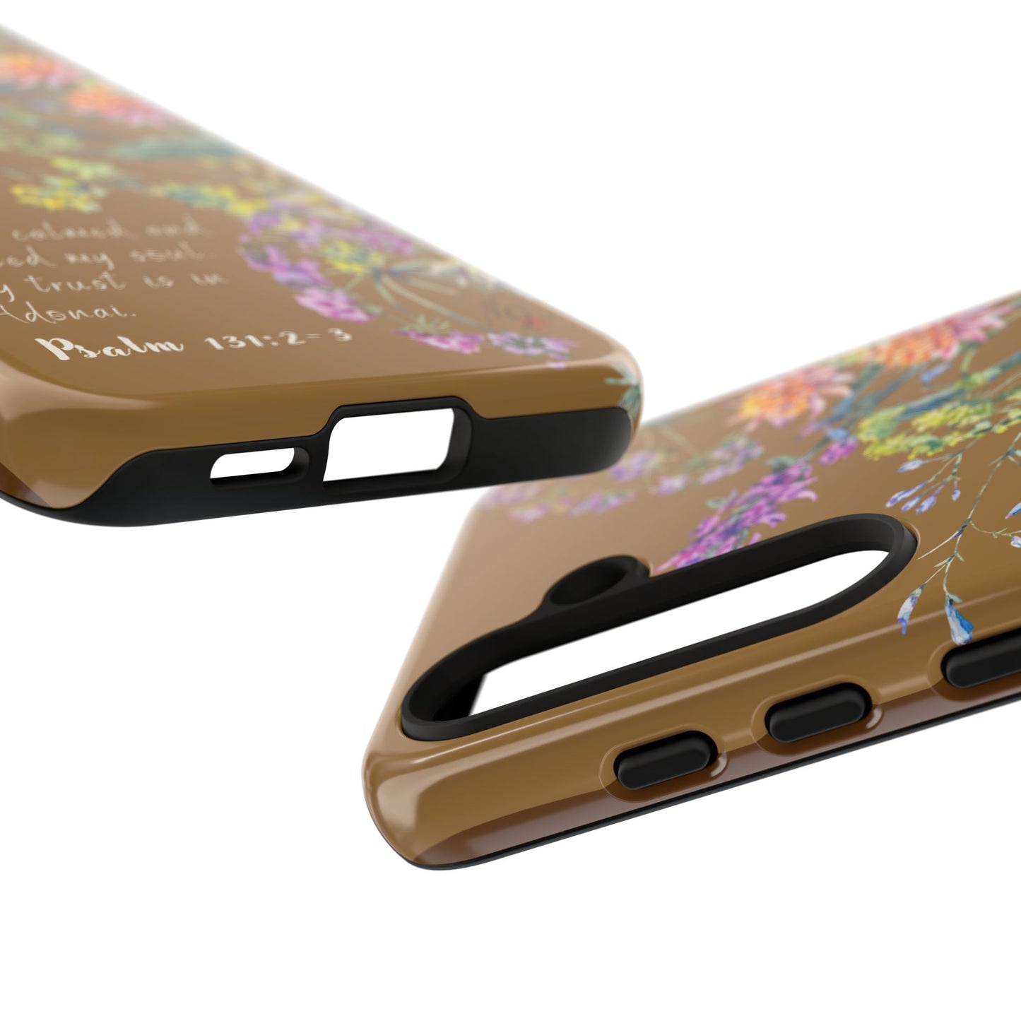 Phone Case - Botanic Full Brown, Psalm 131:2-3