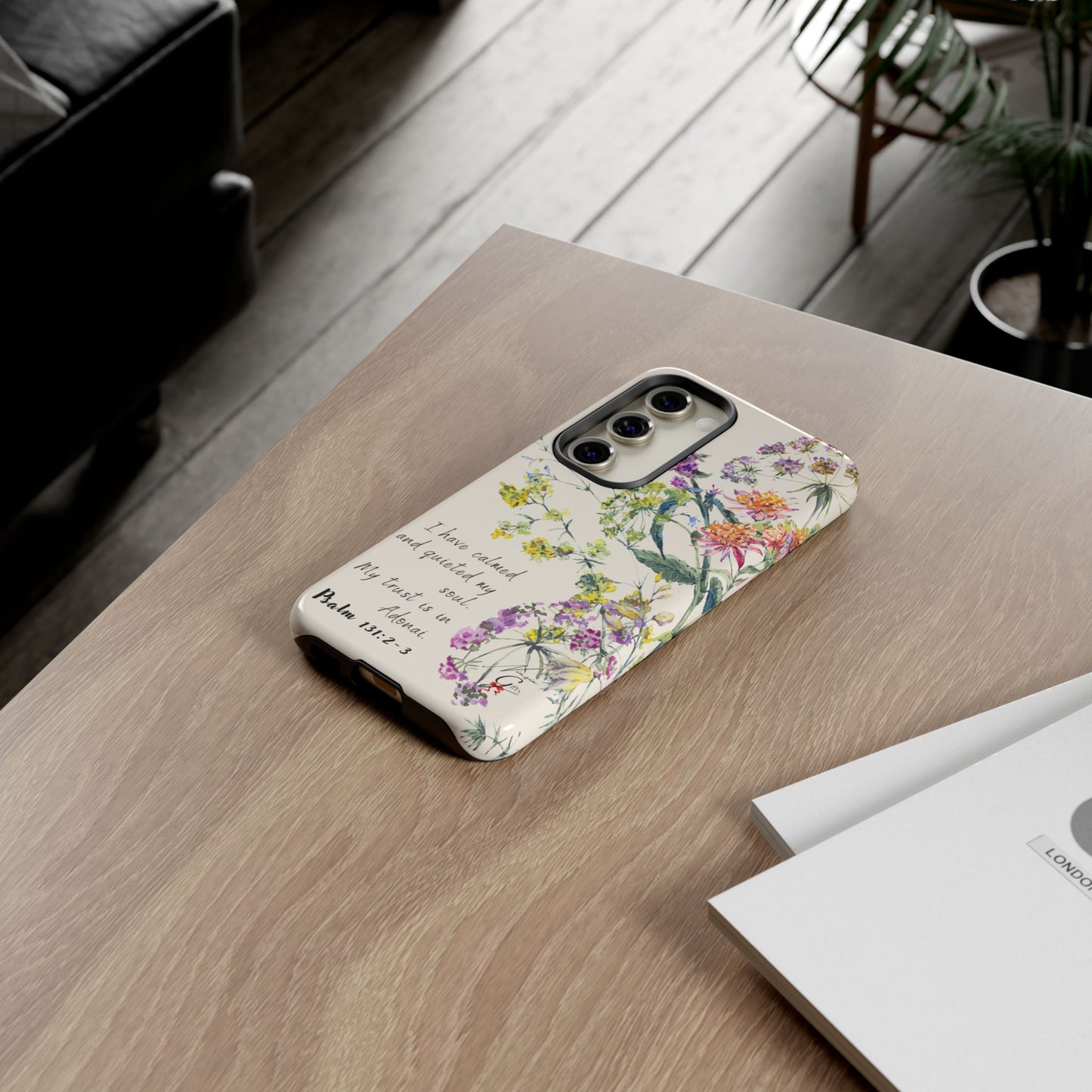 Phone Case - Botanic Cream, Psalm 131:2-3