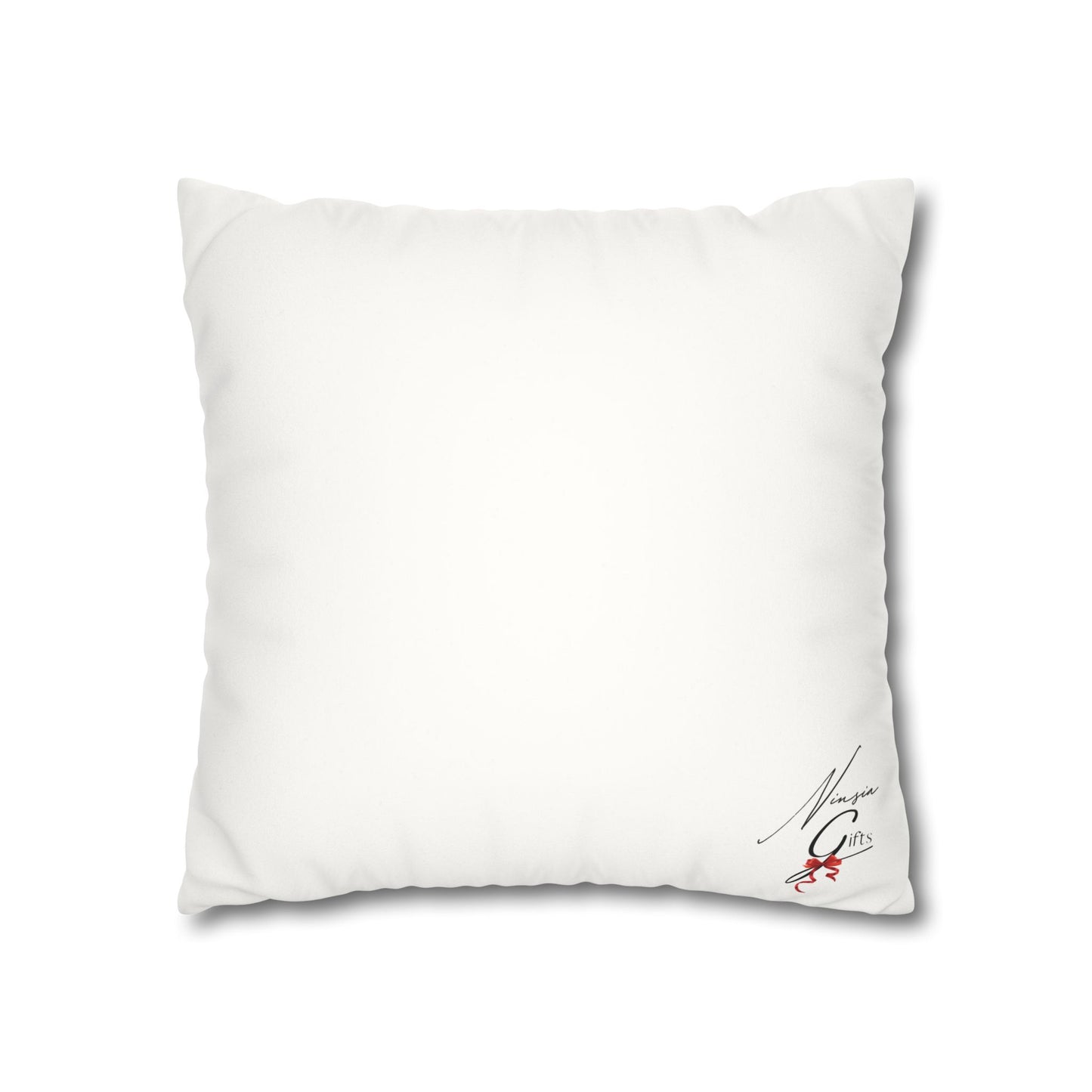 Faux Suede Square Pillowcase - Elohim Print