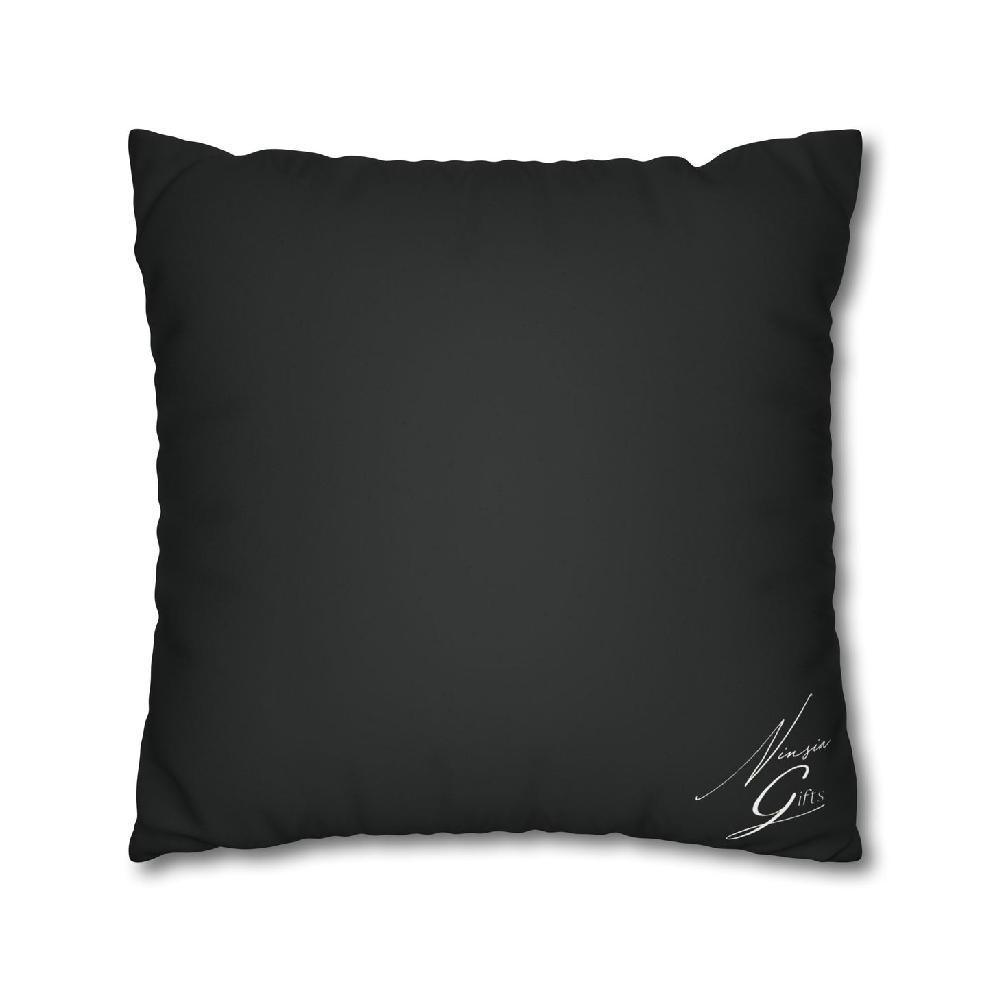 Faux Suede - Black Square Pillowcase - KING 1 Peter 2:9