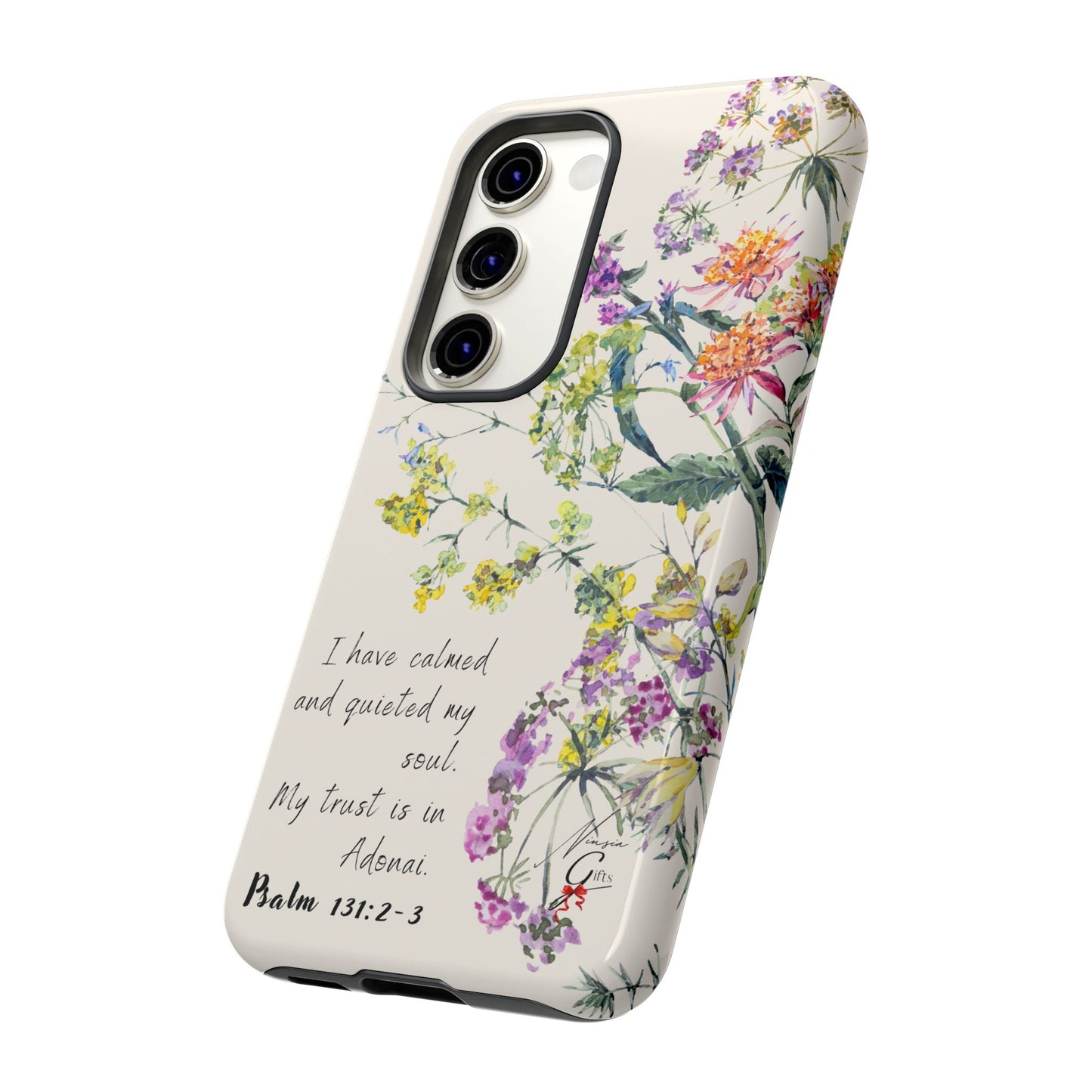 Phone Case - Botanic Cream, Psalm 131:2-3