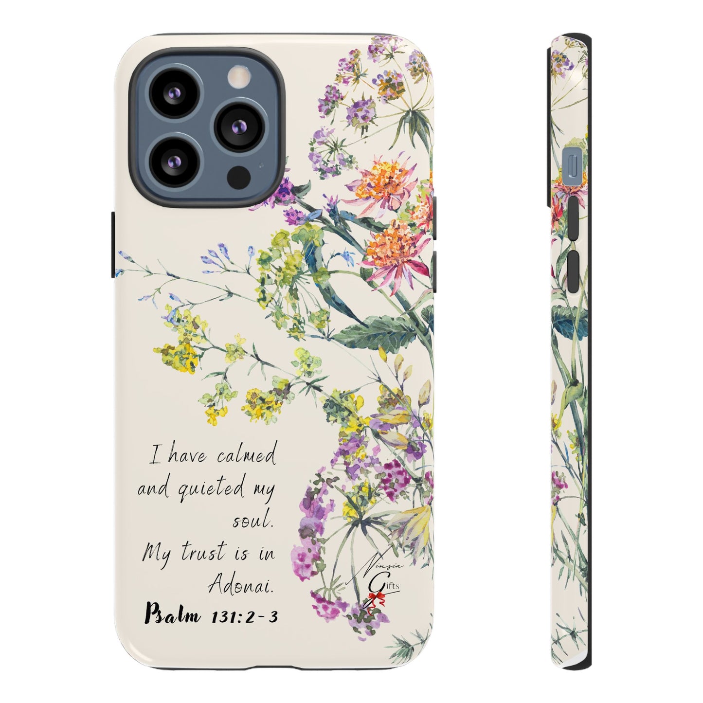 Phone Case - Botanic Cream, Psalm 131:2-3