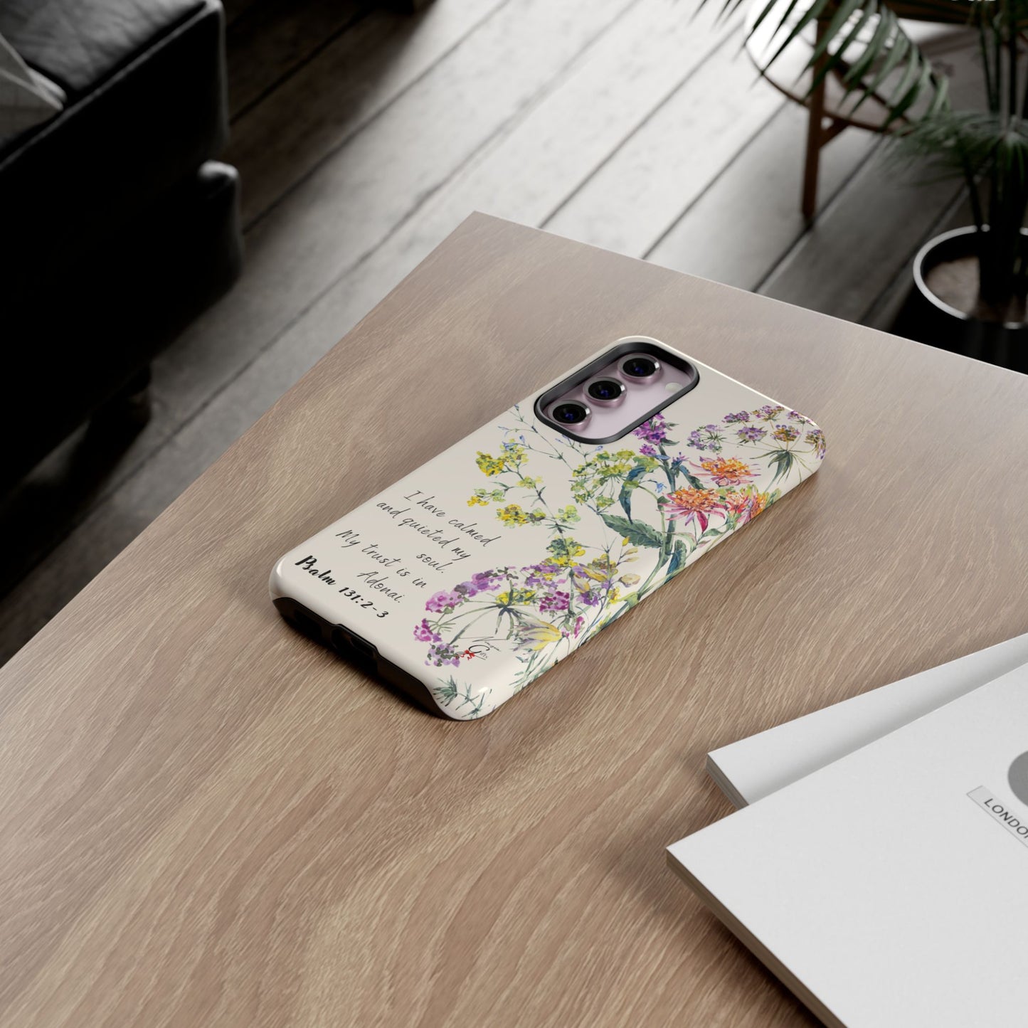 Phone Case - Botanic Cream, Psalm 131:2-3