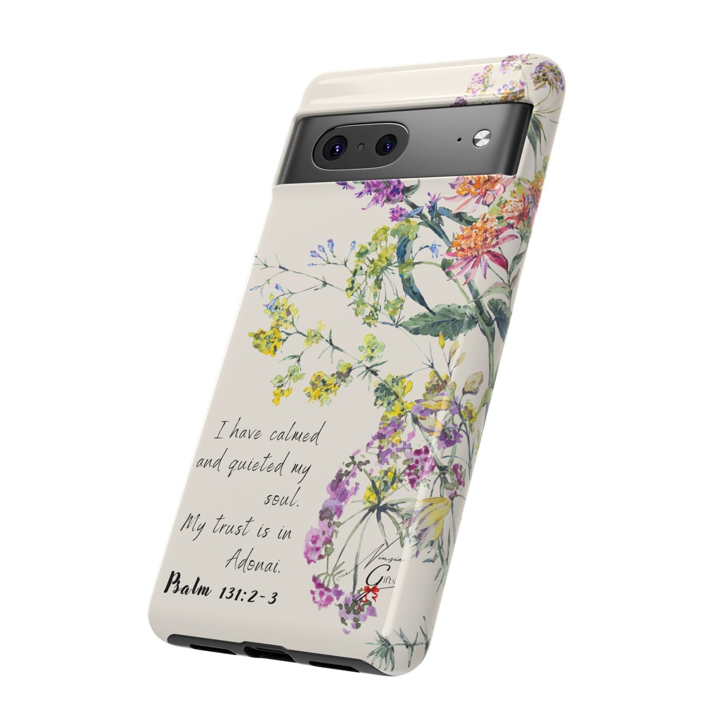 Phone Case - Botanic Cream, Psalm 131:2-3