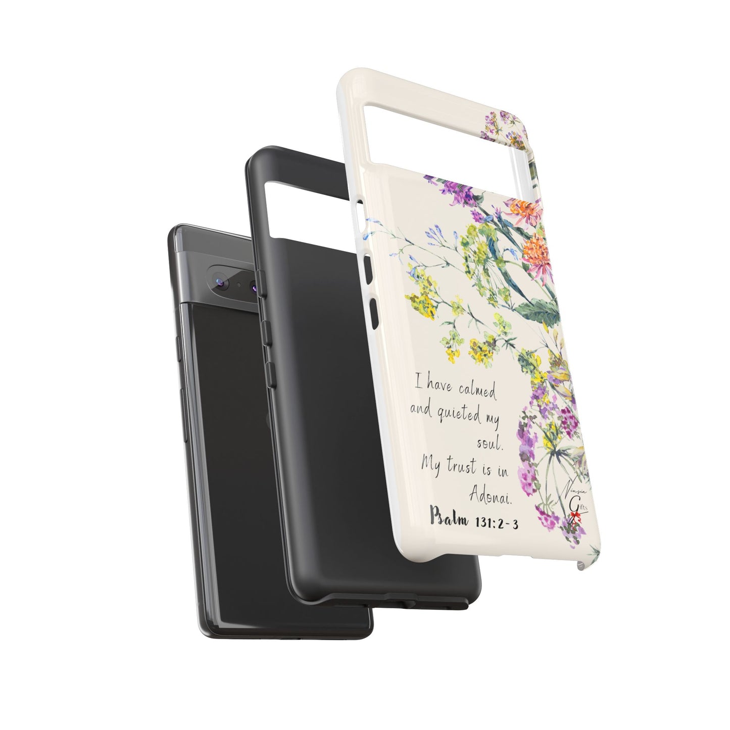 Phone Case - Botanic Cream, Psalm 131:2-3