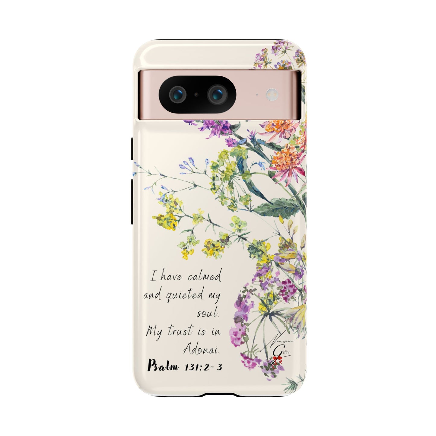 Phone Case - Botanic Cream, Psalm 131:2-3
