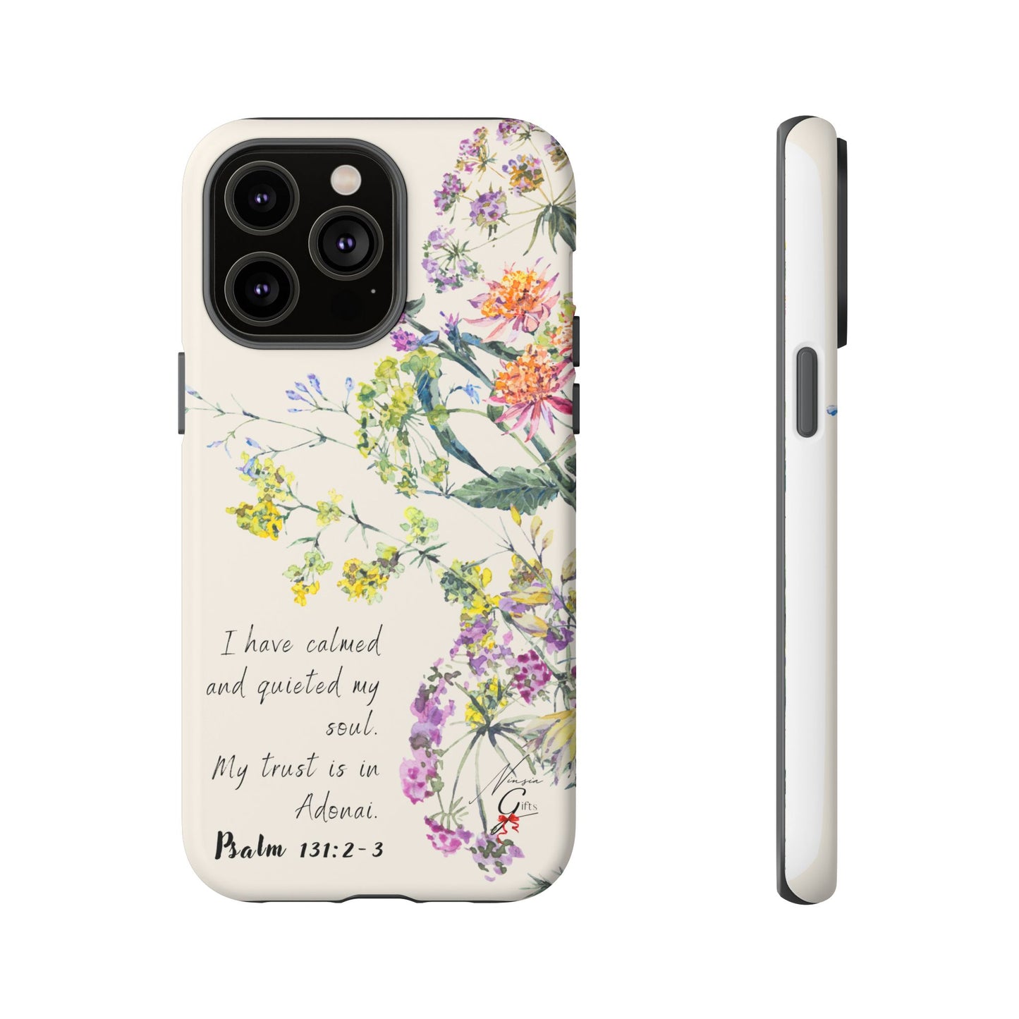 Phone Case - Botanic Cream, Psalm 131:2-3
