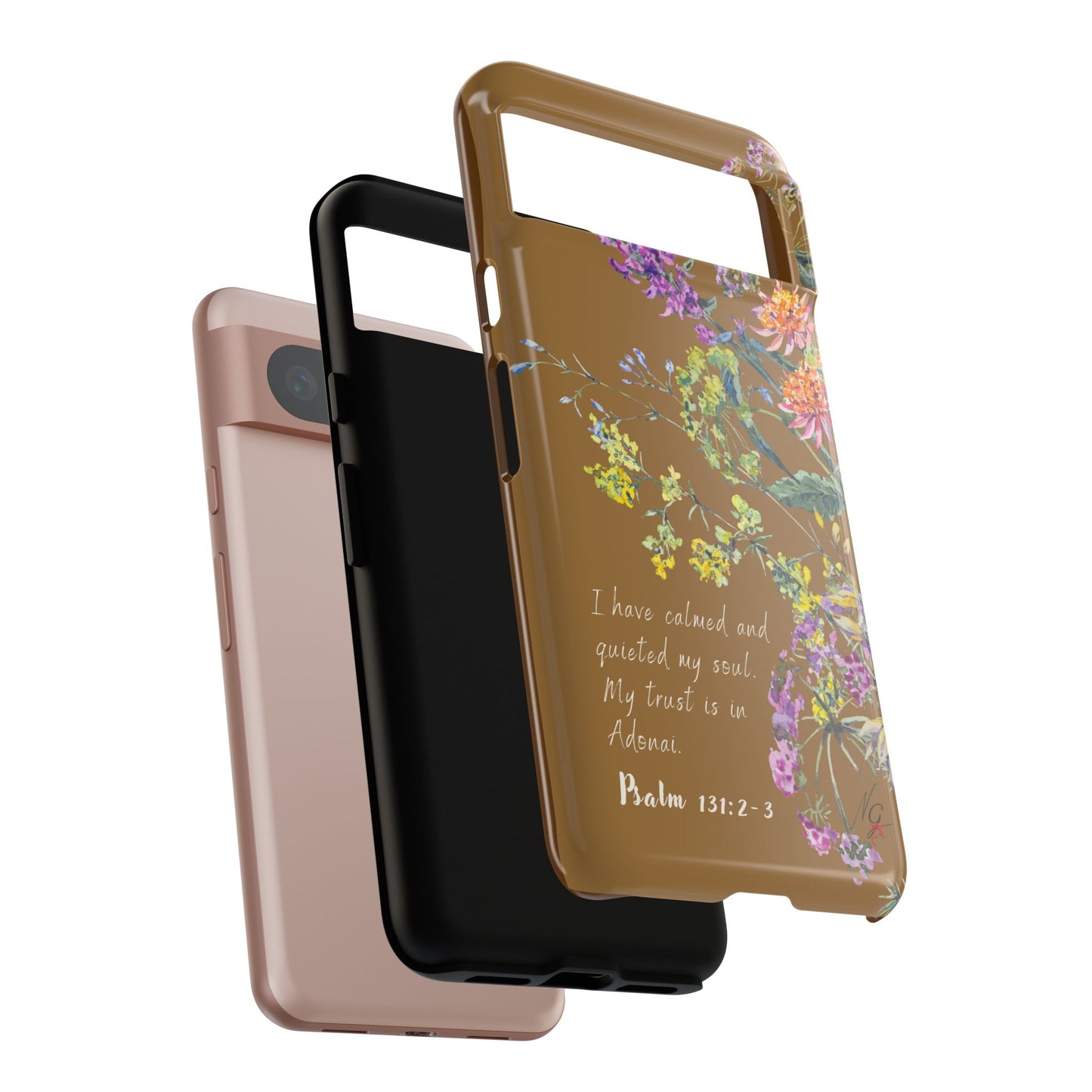 Phone Case - Botanic Full Brown, Psalm 131:2-3