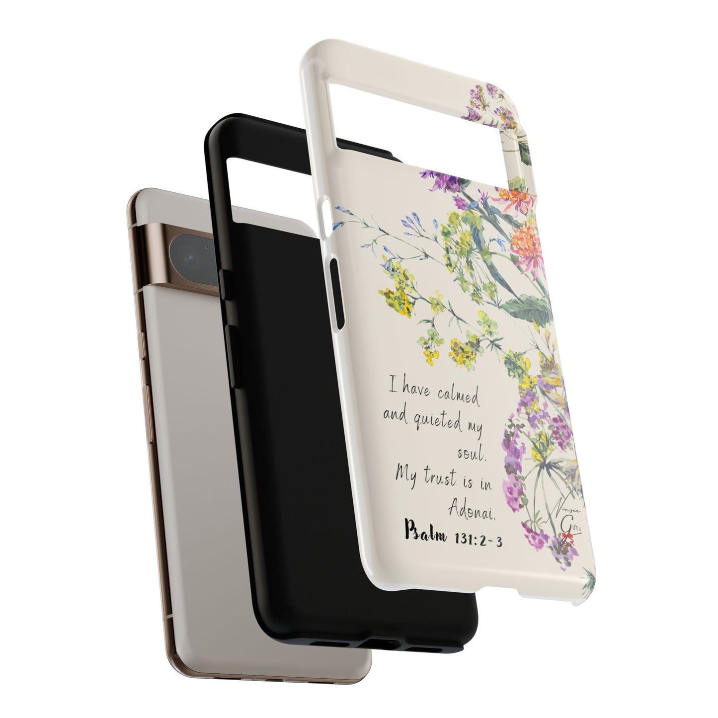 Phone Case - Botanic Cream, Psalm 131:2-3