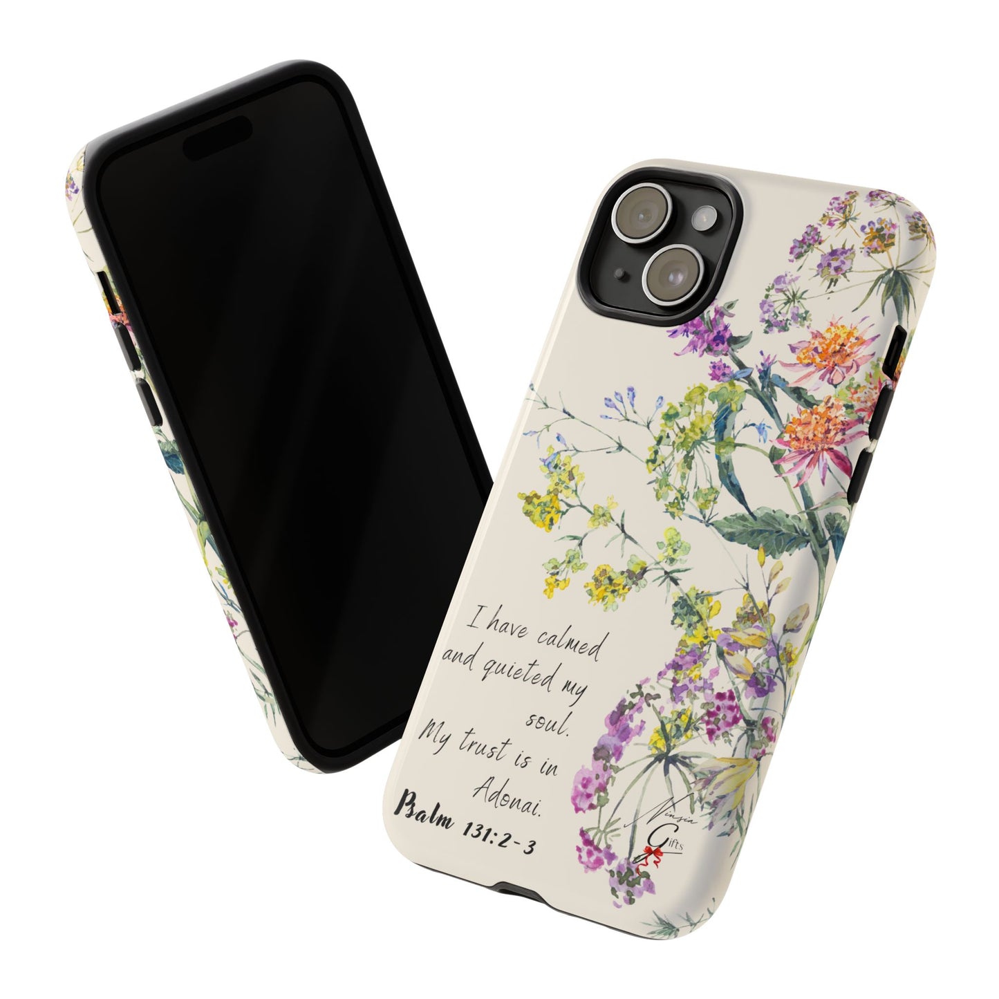 Phone Case - Botanic Cream, Psalm 131:2-3