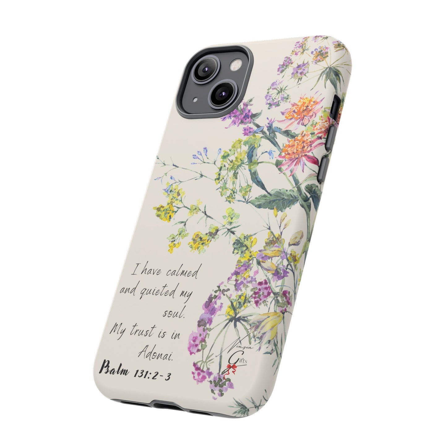 Phone Case - Botanic Cream, Psalm 131:2-3