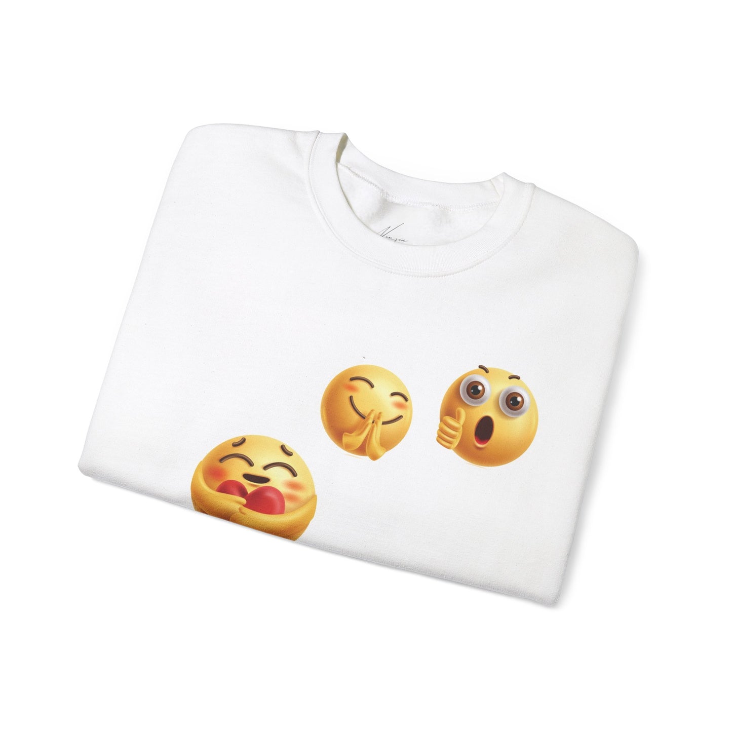Sweatshirt Unisex Adult: Emoji - White
