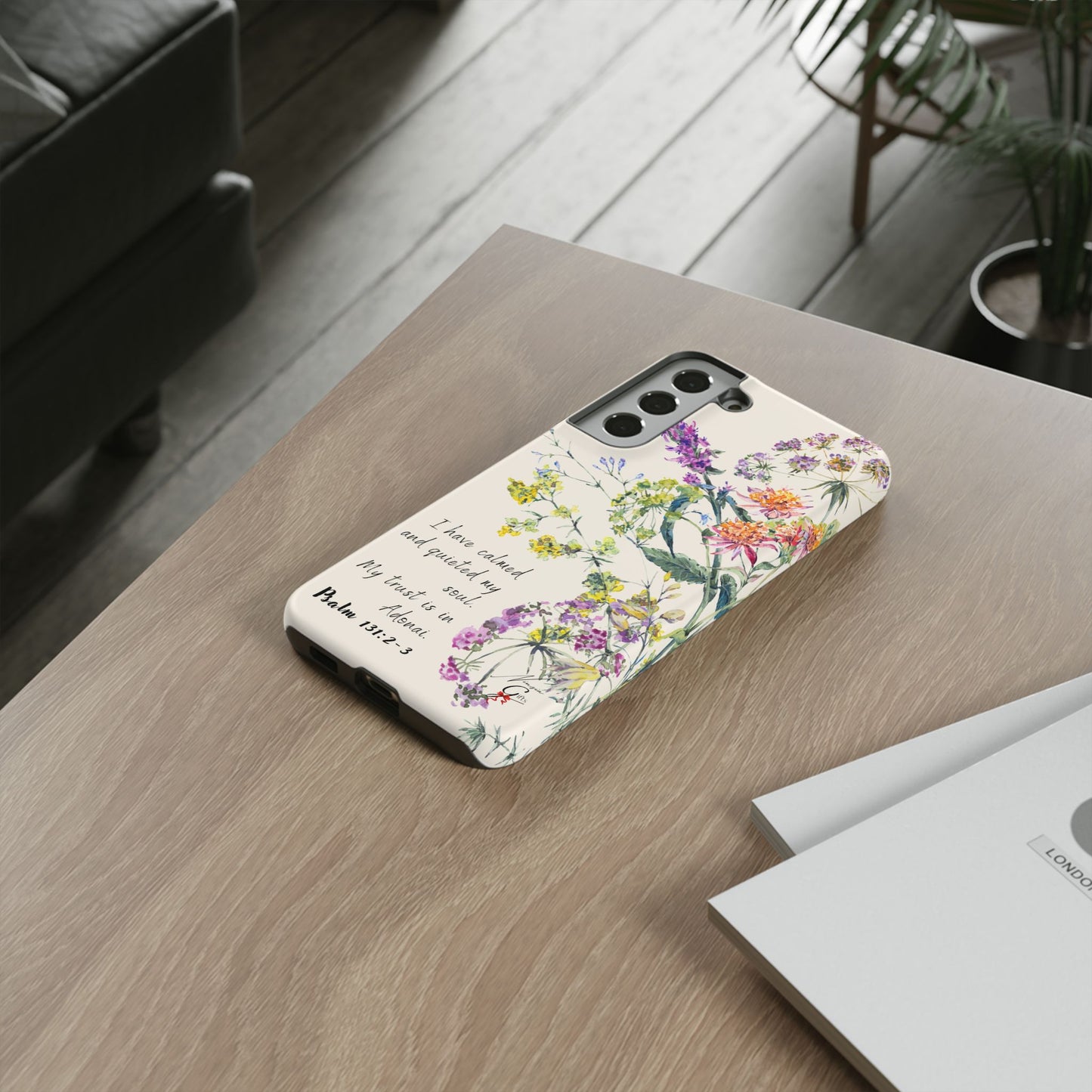 Phone Case - Botanic Cream, Psalm 131:2-3