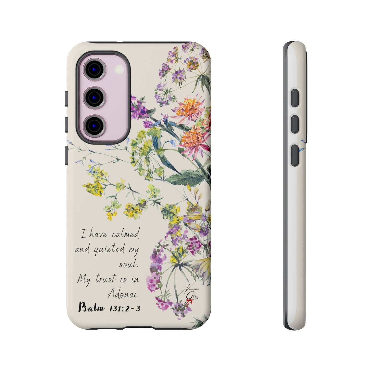 Phone Case - Botanic Cream, Psalm 131:2-3
