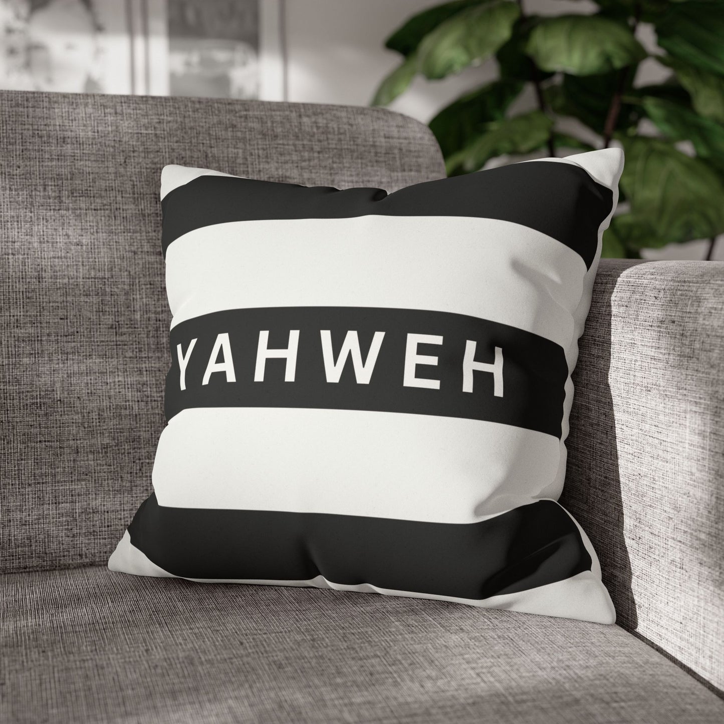 Faux Suede Square Pillowcase- YAHWEH