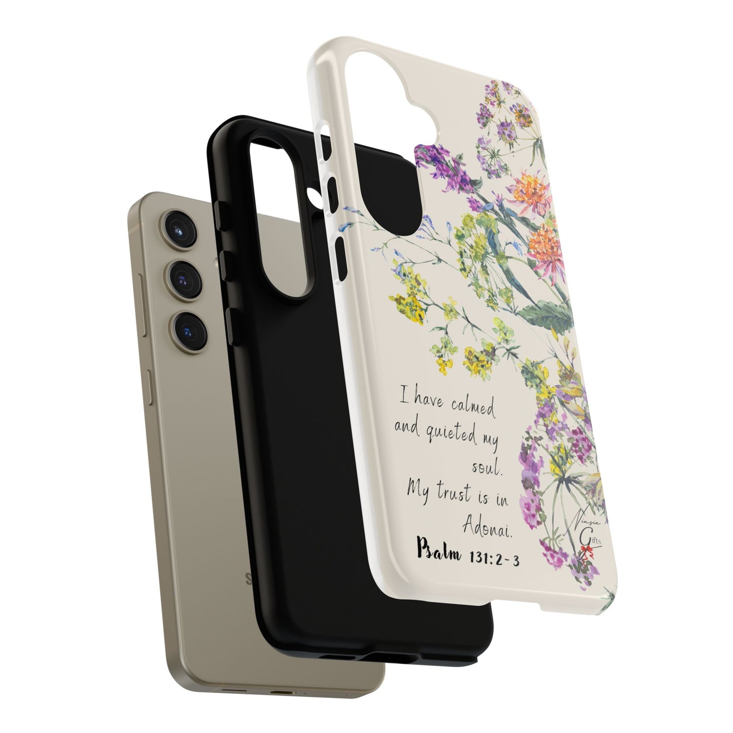 Phone Case - Botanic Cream, Psalm 131:2-3