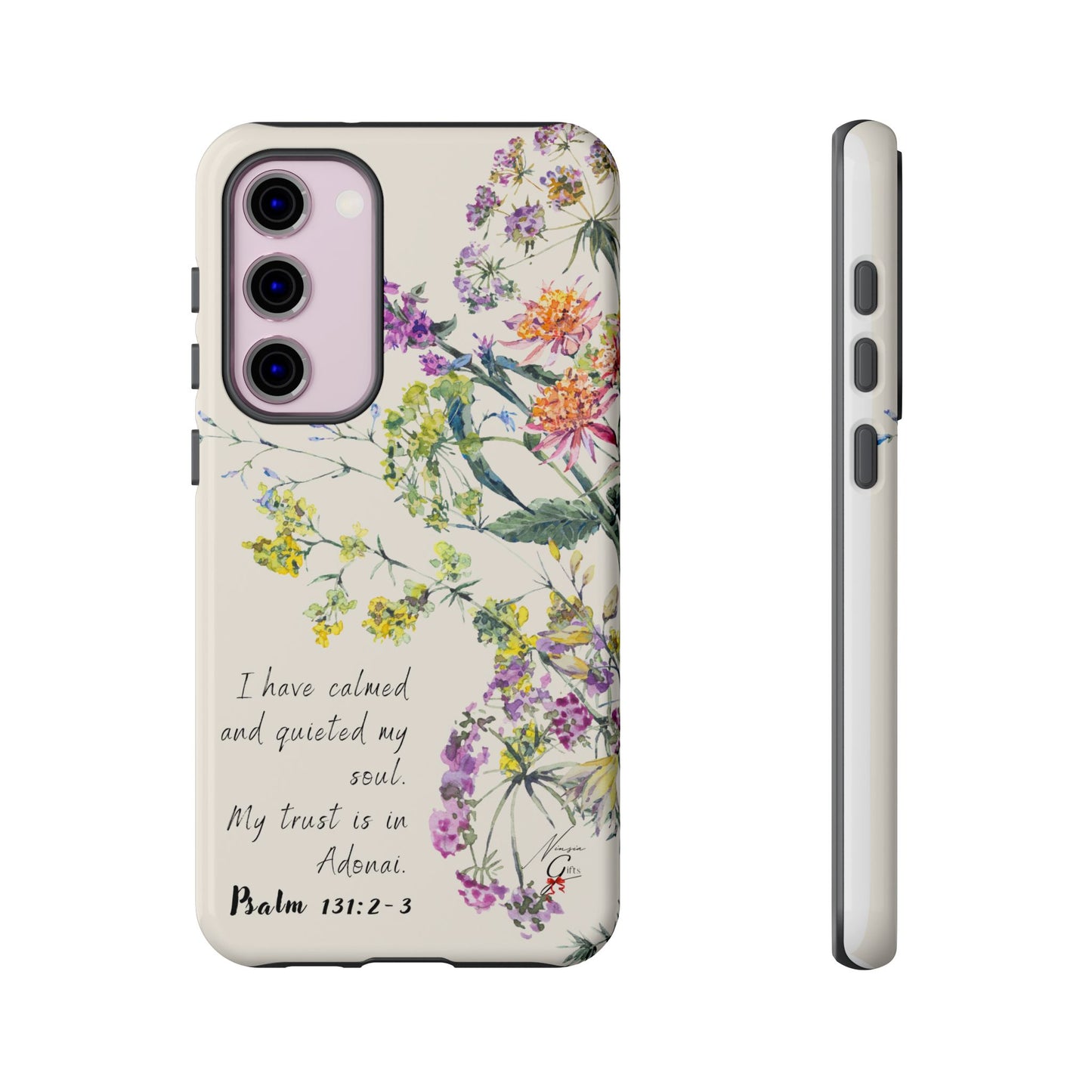 Phone Case - Botanic Cream, Psalm 131:2-3