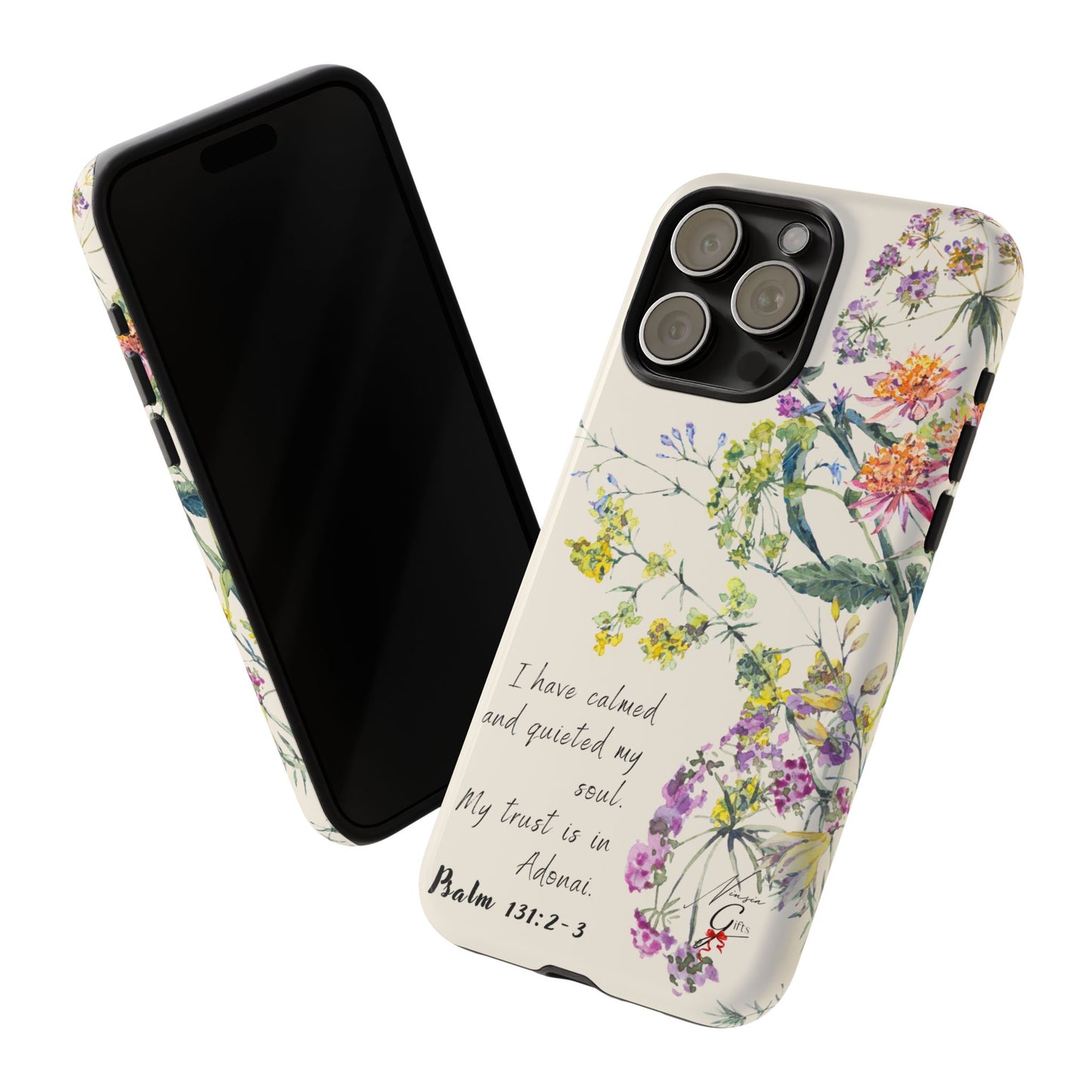 Phone Case - Botanic Cream, Psalm 131:2-3