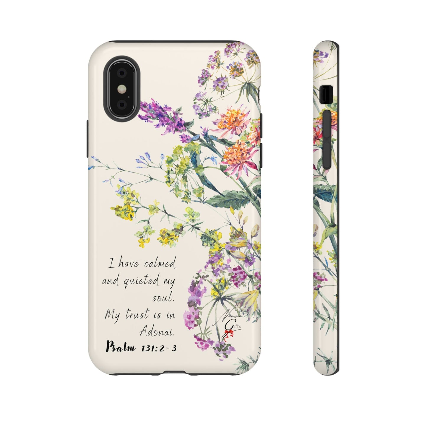 Phone Case - Botanic Cream, Psalm 131:2-3