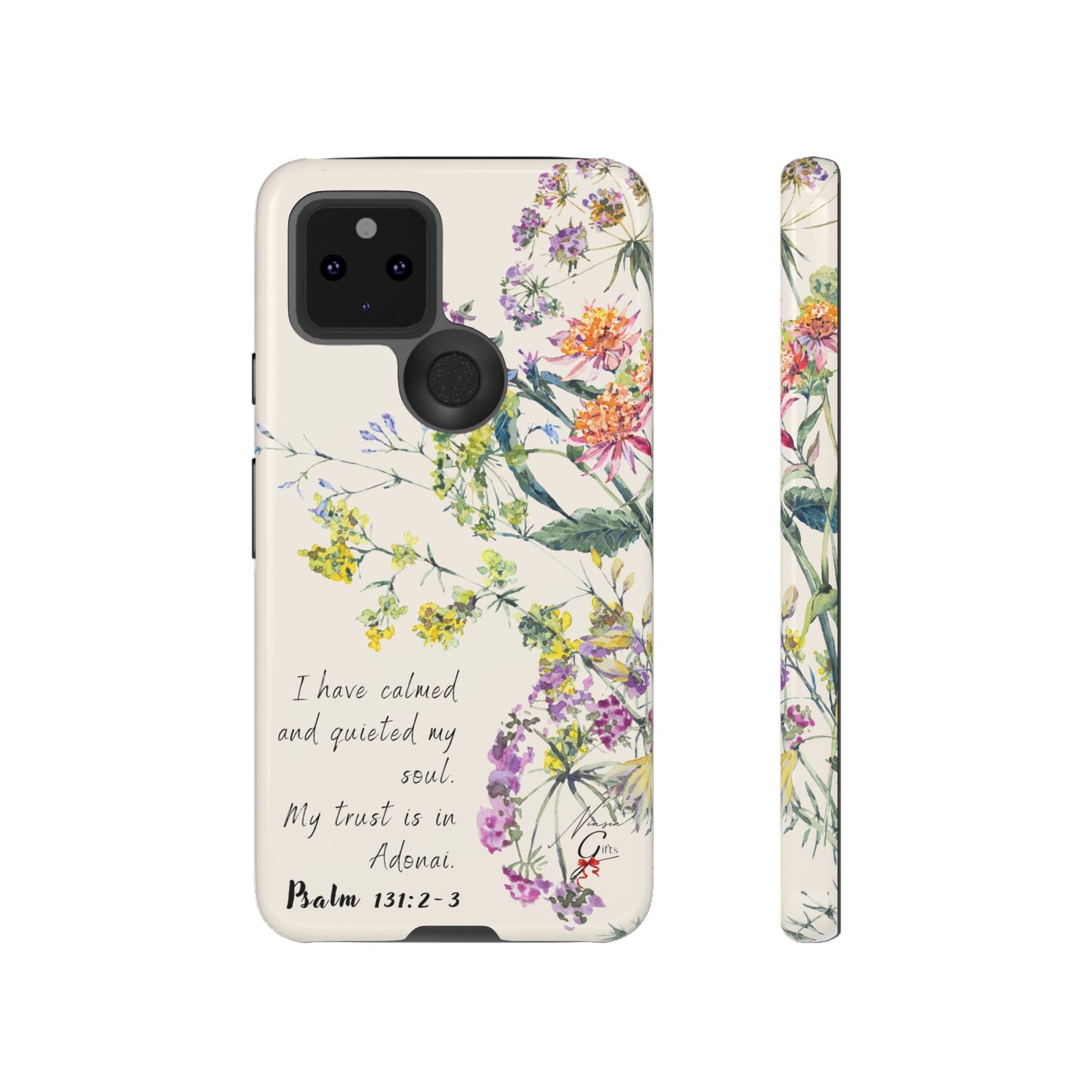 Phone Case - Botanic Cream, Psalm 131:2-3