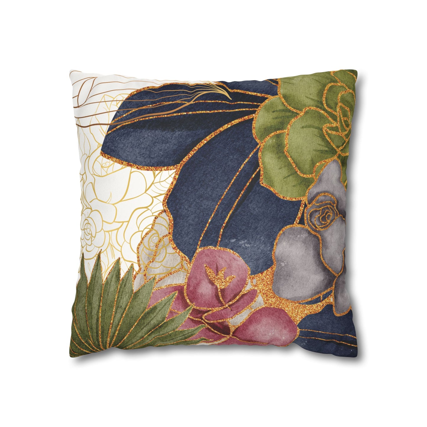 Faux Suede Square Pillowcase- BoBo Queen, Proverbs 31:29-31