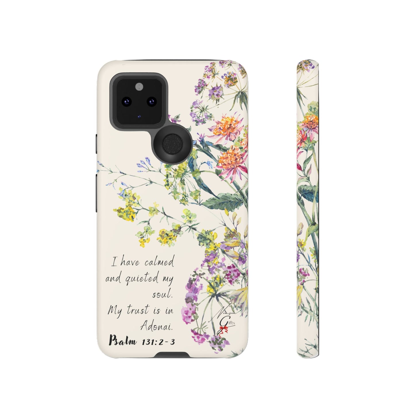 Phone Case - Botanic Cream, Psalm 131:2-3
