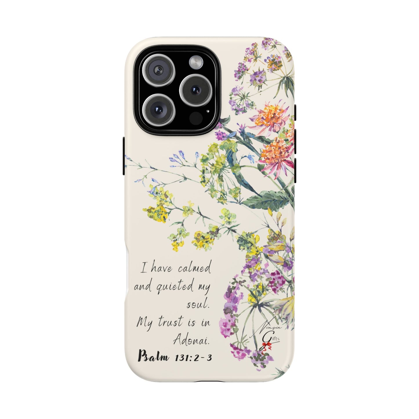 Phone Case - Botanic Cream, Psalm 131:2-3