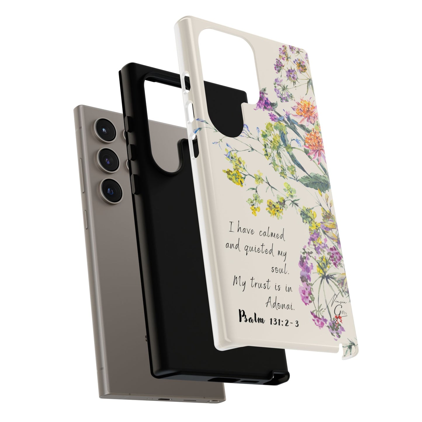 Phone Case - Botanic Cream, Psalm 131:2-3