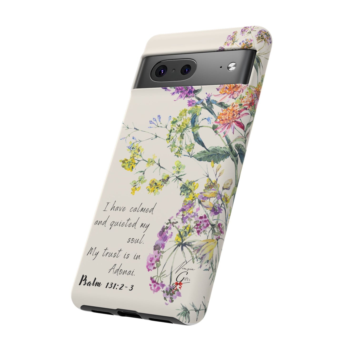Phone Case - Botanic Cream, Psalm 131:2-3