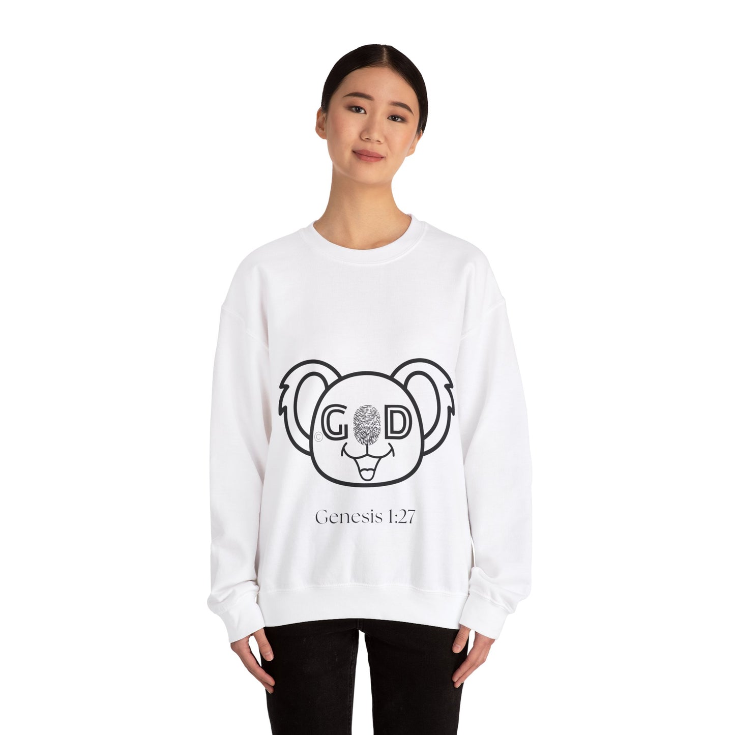 Sweatshirt Unisex Adult: Koala - White