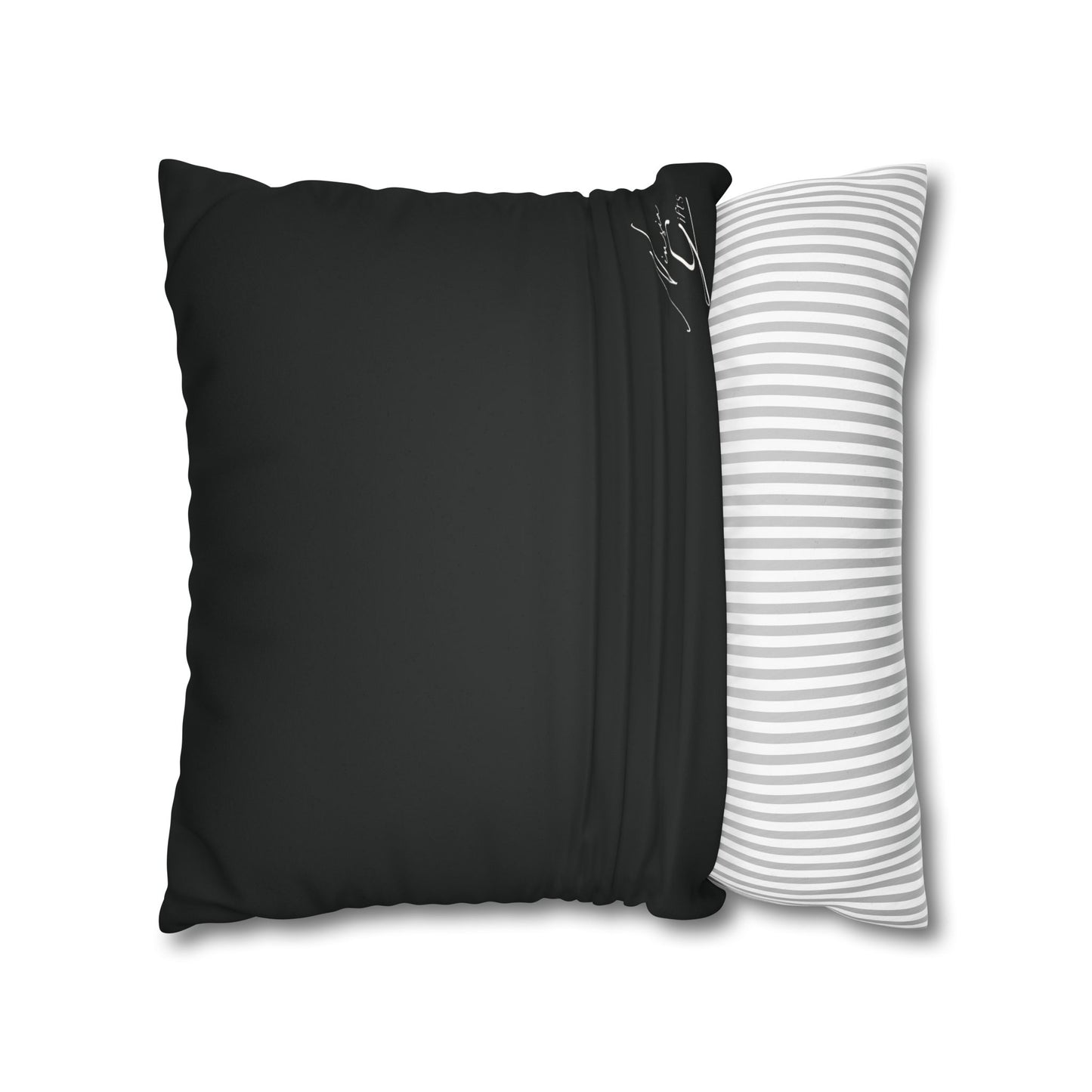 Faux Suede - Black Square Pillowcase - KING 1 Peter 2:9
