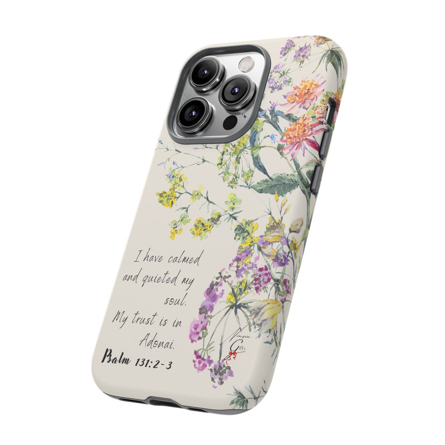 Phone Case - Botanic Cream, Psalm 131:2-3